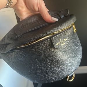 Louis Vuitton black empreinte bum bag **AUTHENTIC
